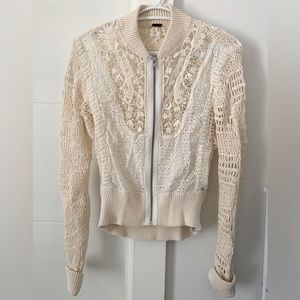 Free People crochet cardigan. Worn once.